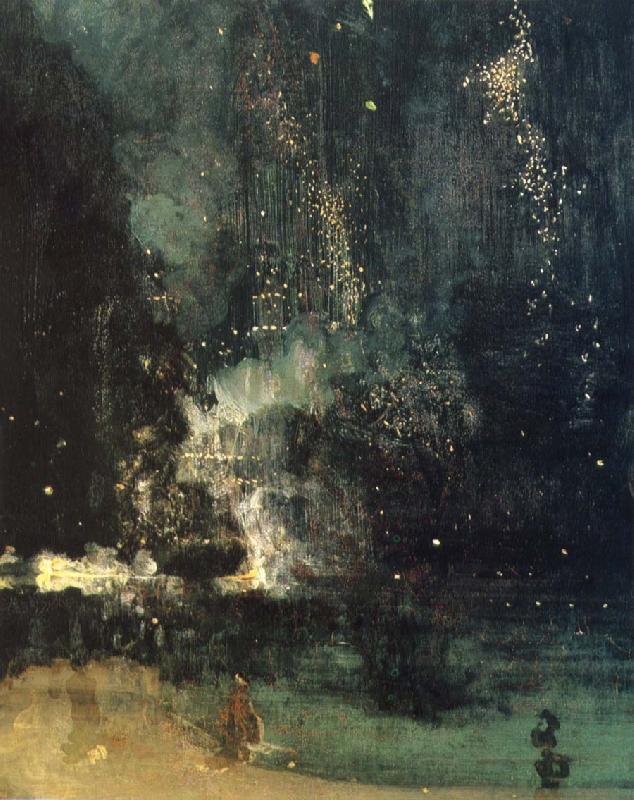 James Abbot McNeill Whistler Nocturne in Black and Gold,the Falling Rocket Germany oil painting art